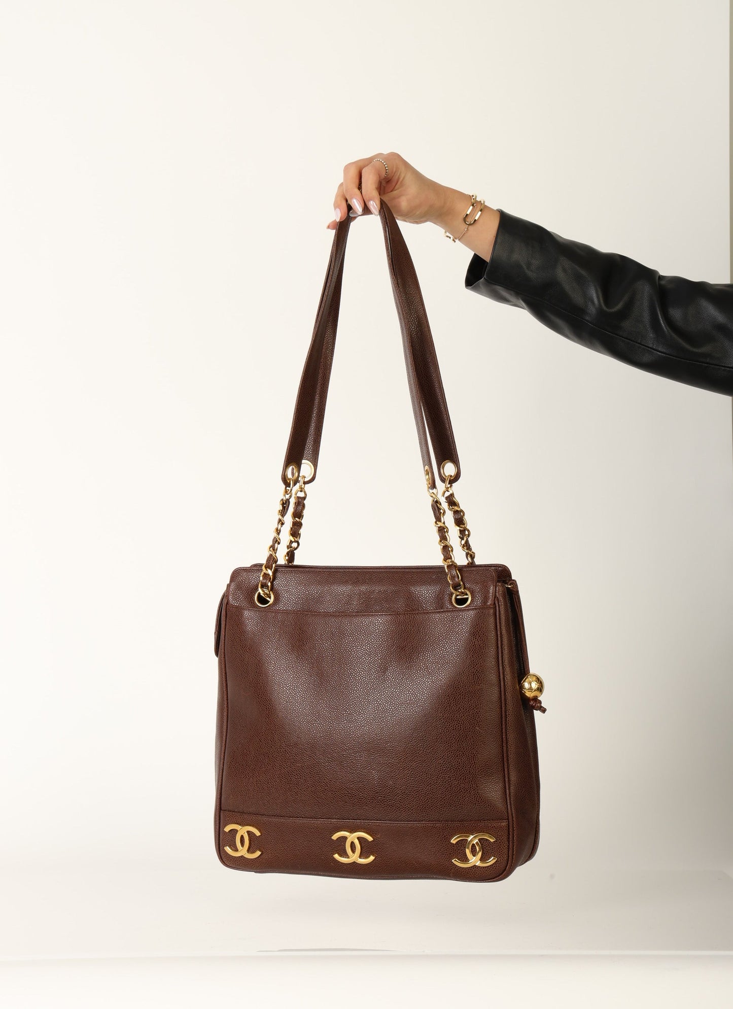 Chanel 1994 Caviar Logo Tote