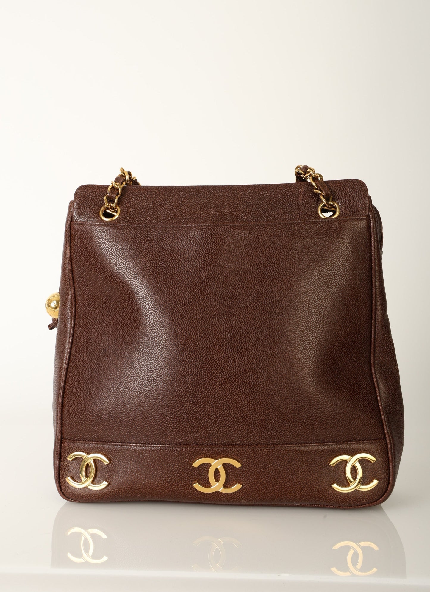 Chanel 1994 Caviar Logo Tote