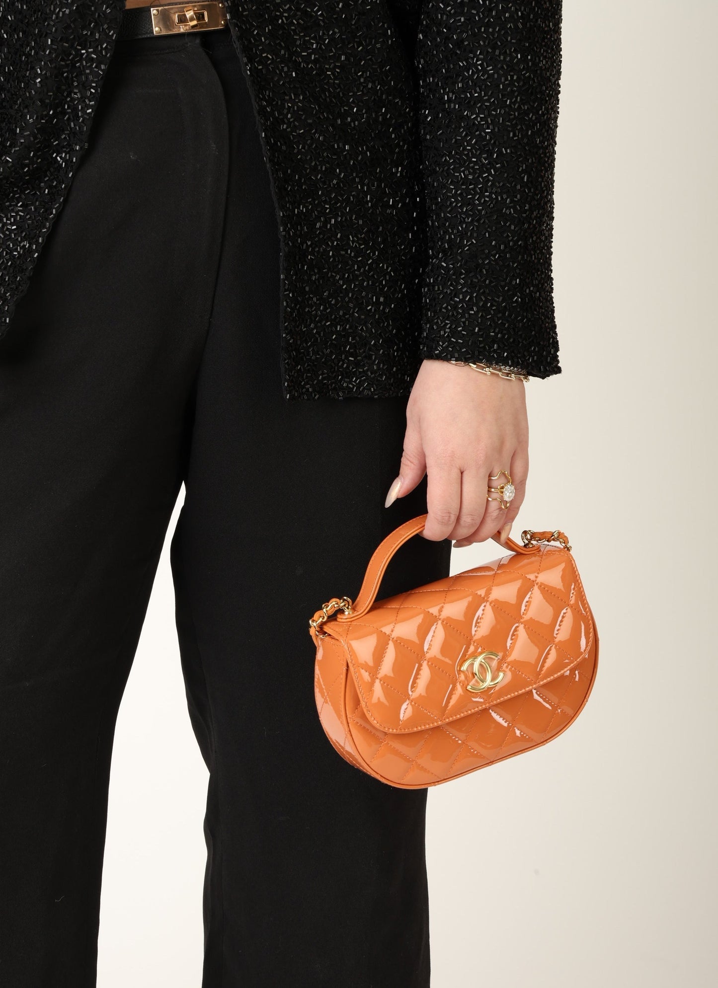 Chanel Patent Mini Top Handle