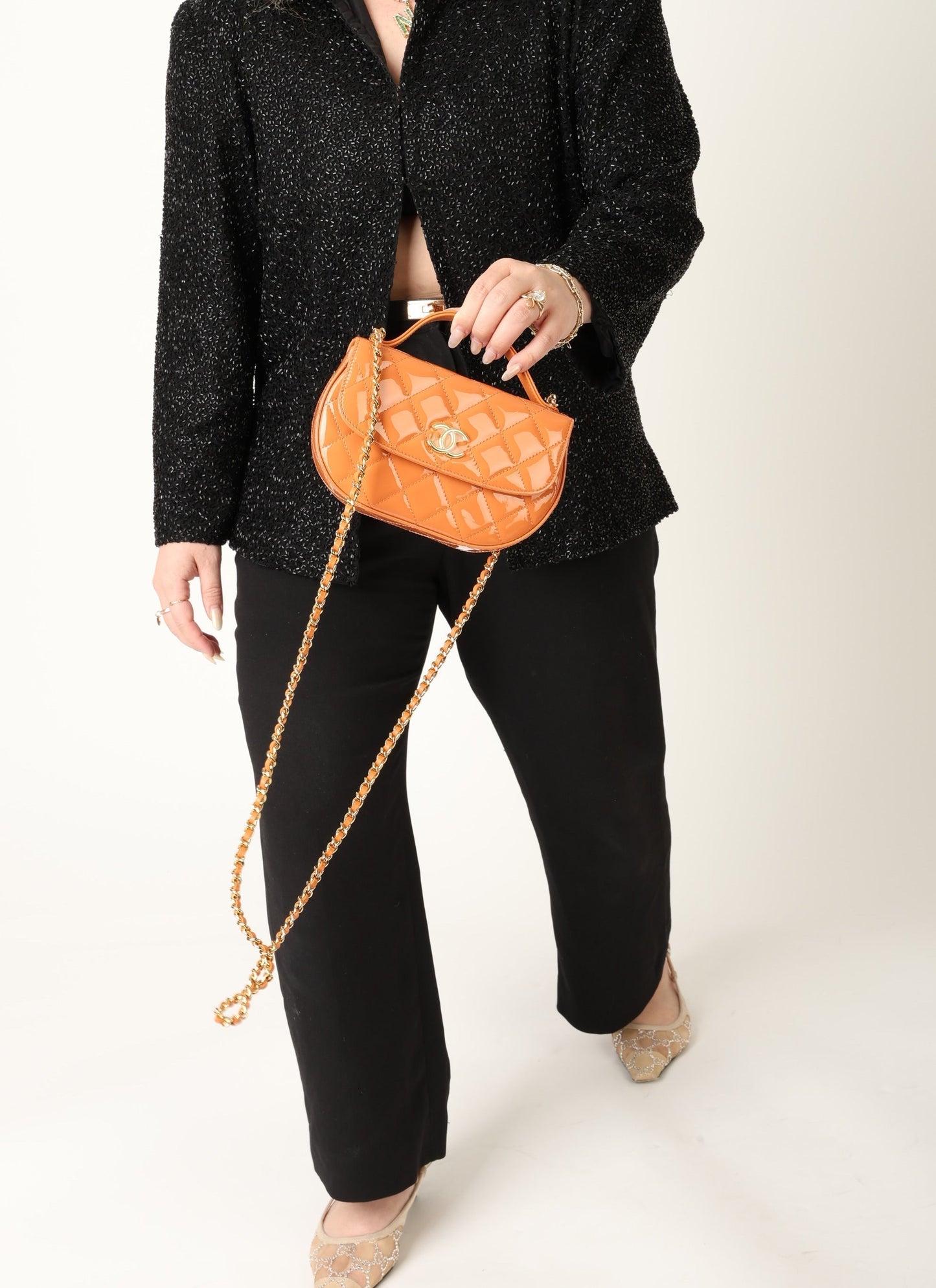 Chanel Patent Mini Top Handle