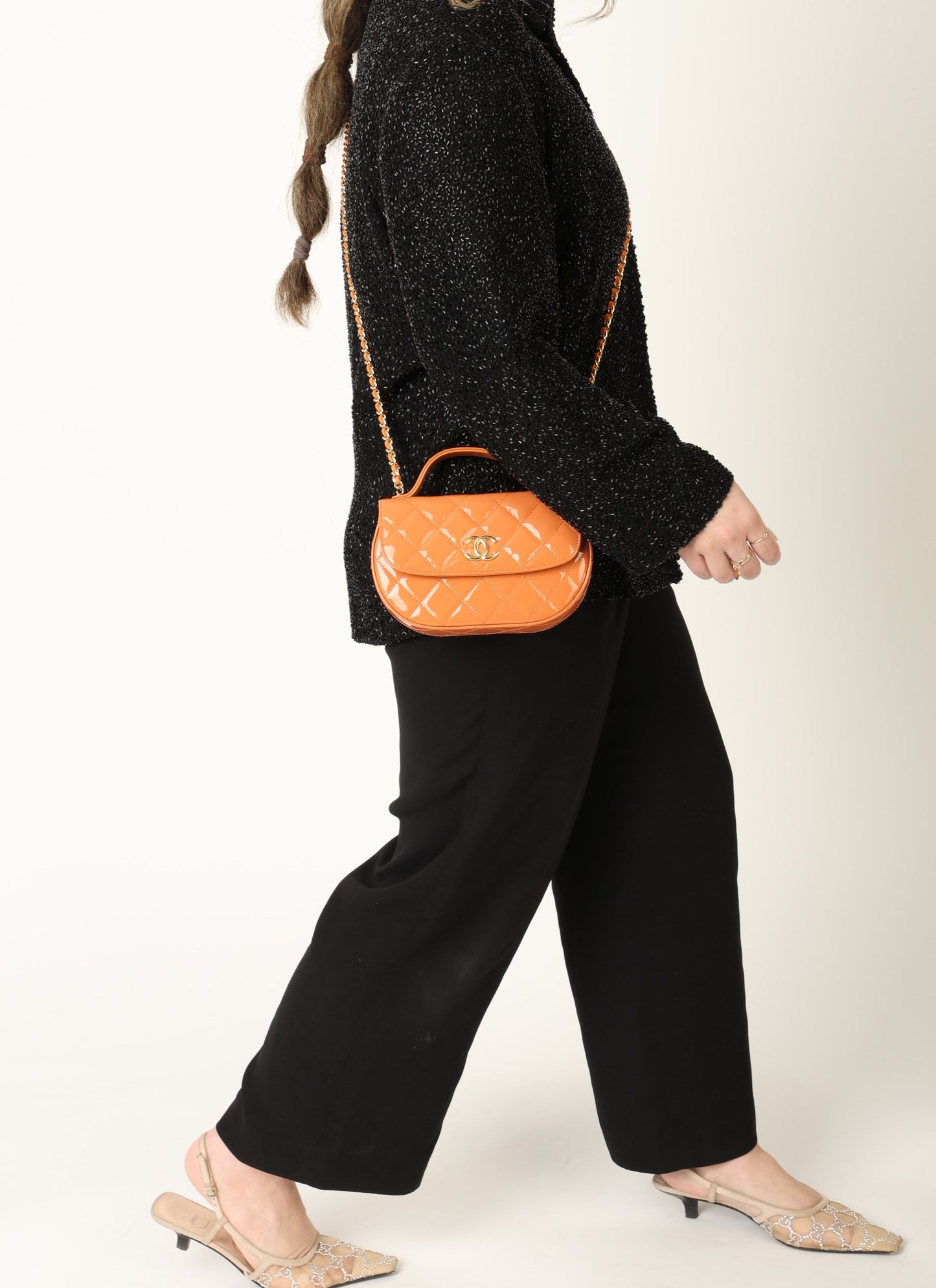 Chanel Patent Mini Top Handle