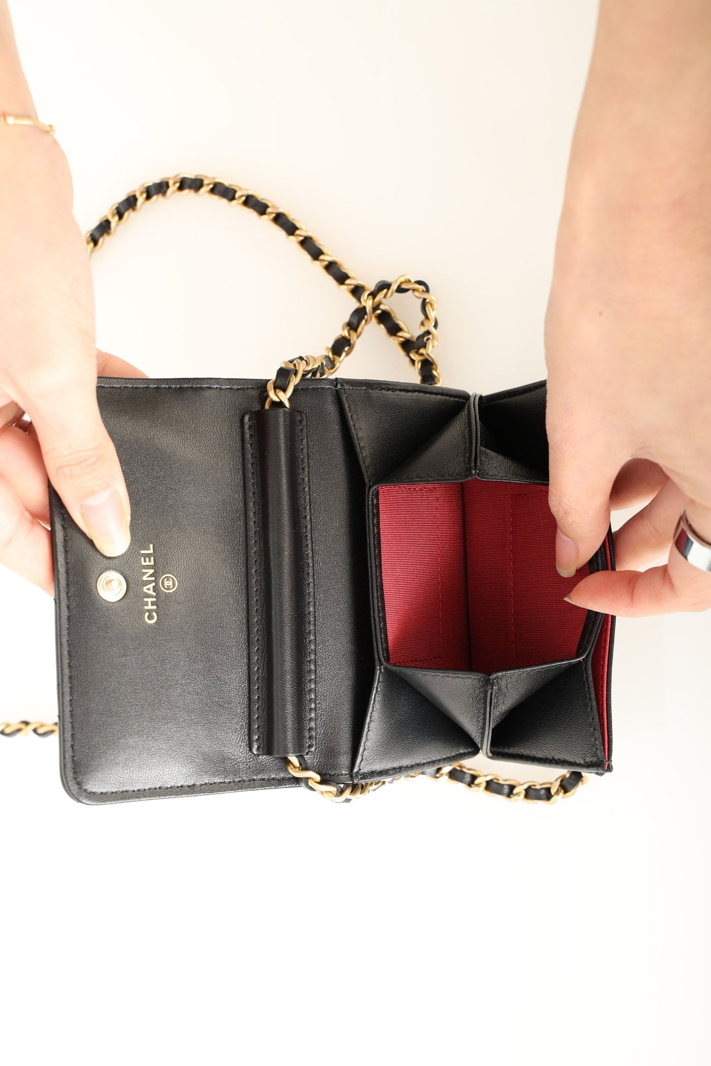 Chanel 2021 Lambskin Pearl Bracelet Bag