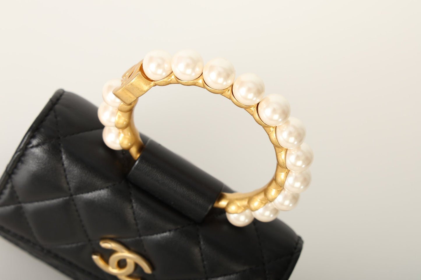 Chanel 2021 Lambskin Pearl Bracelet Bag