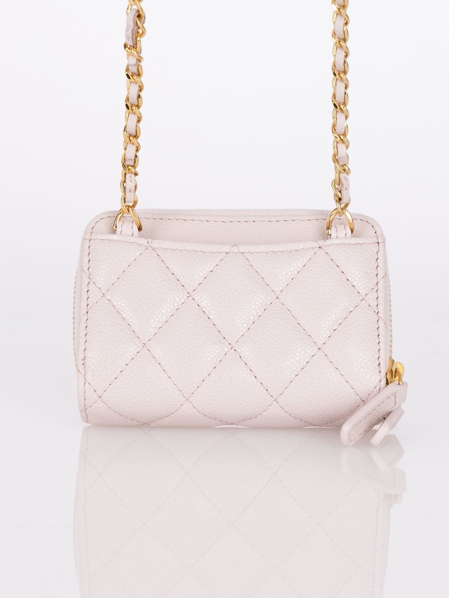 Chanel 2021 Caviar COCO Cardholder on Chain