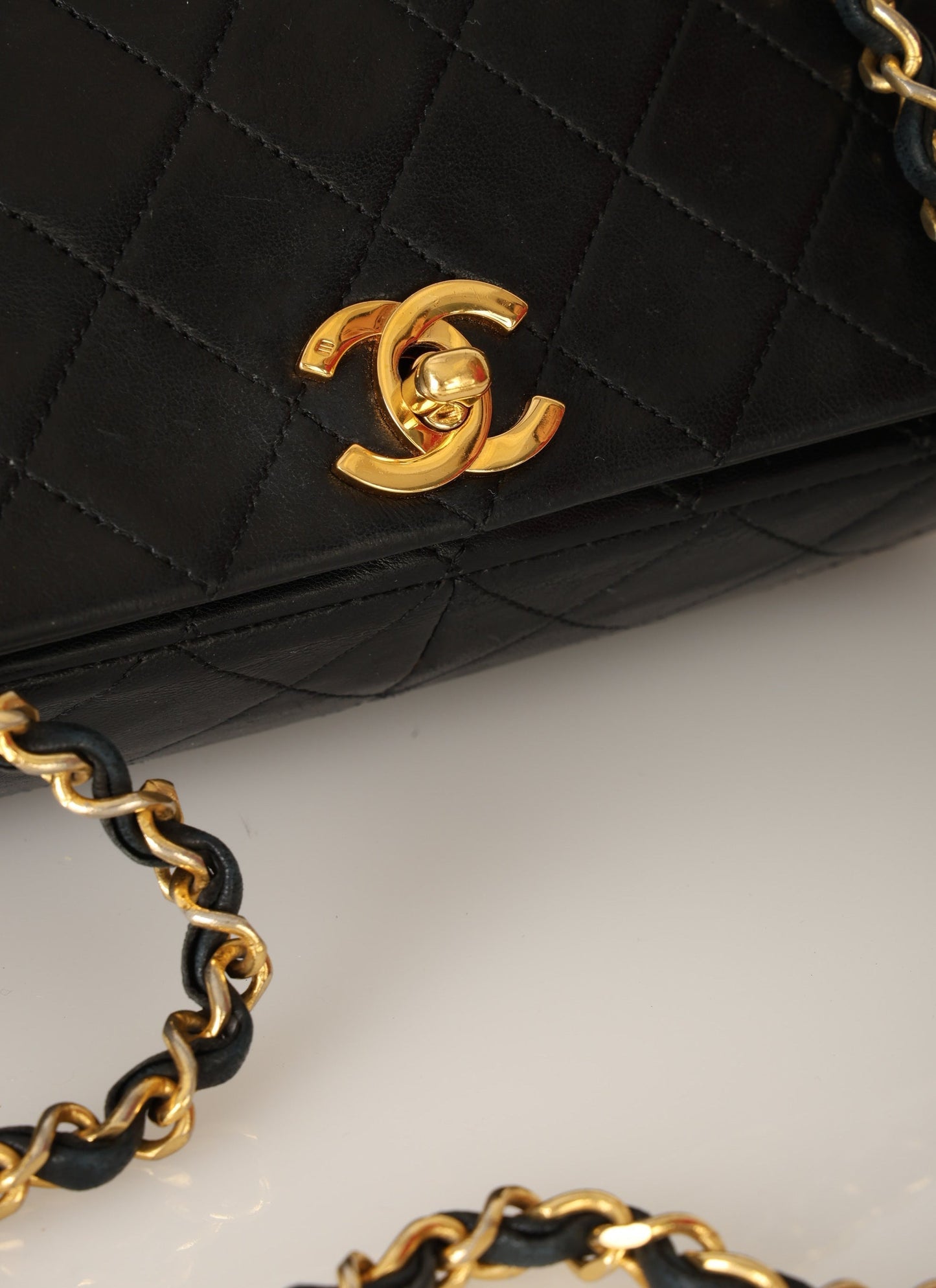 Chanel 1989 Lambskin Turnlock Medium Full Flap