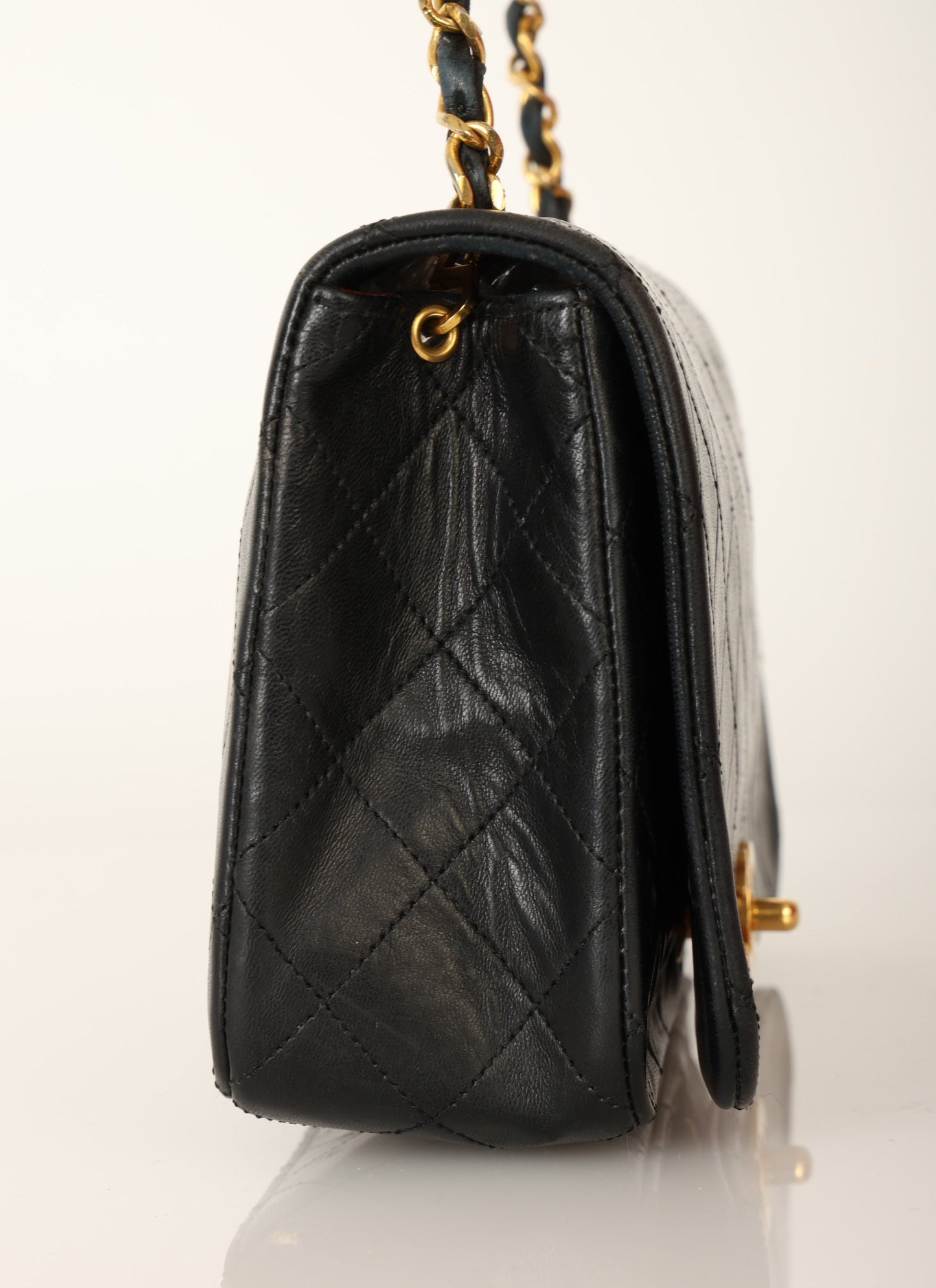 Chanel 1989 Lambskin Turnlock Medium Full Flap