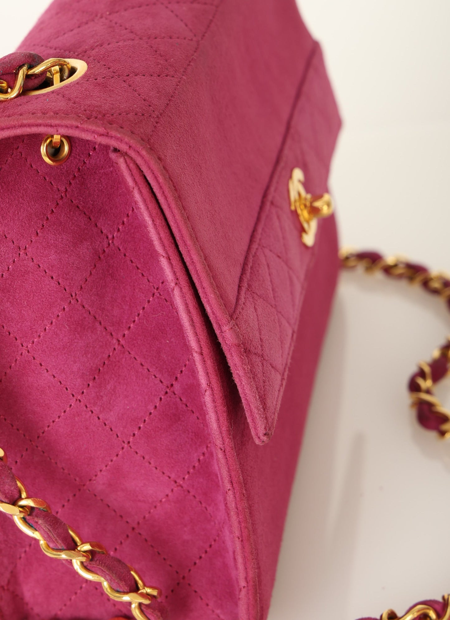 Chanel 1989 Suede Trapezoid Flap
