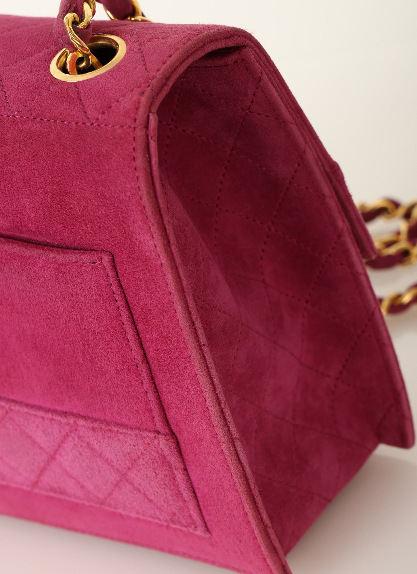 Chanel 1989 Suede Trapezoid Flap