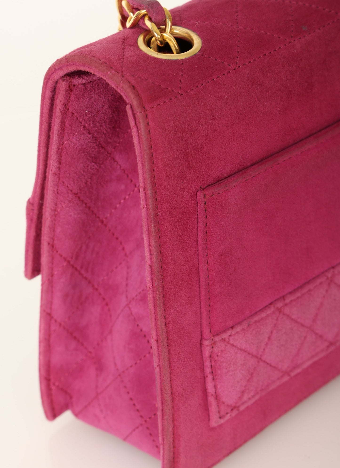 Chanel 1989 Suede Trapezoid Flap