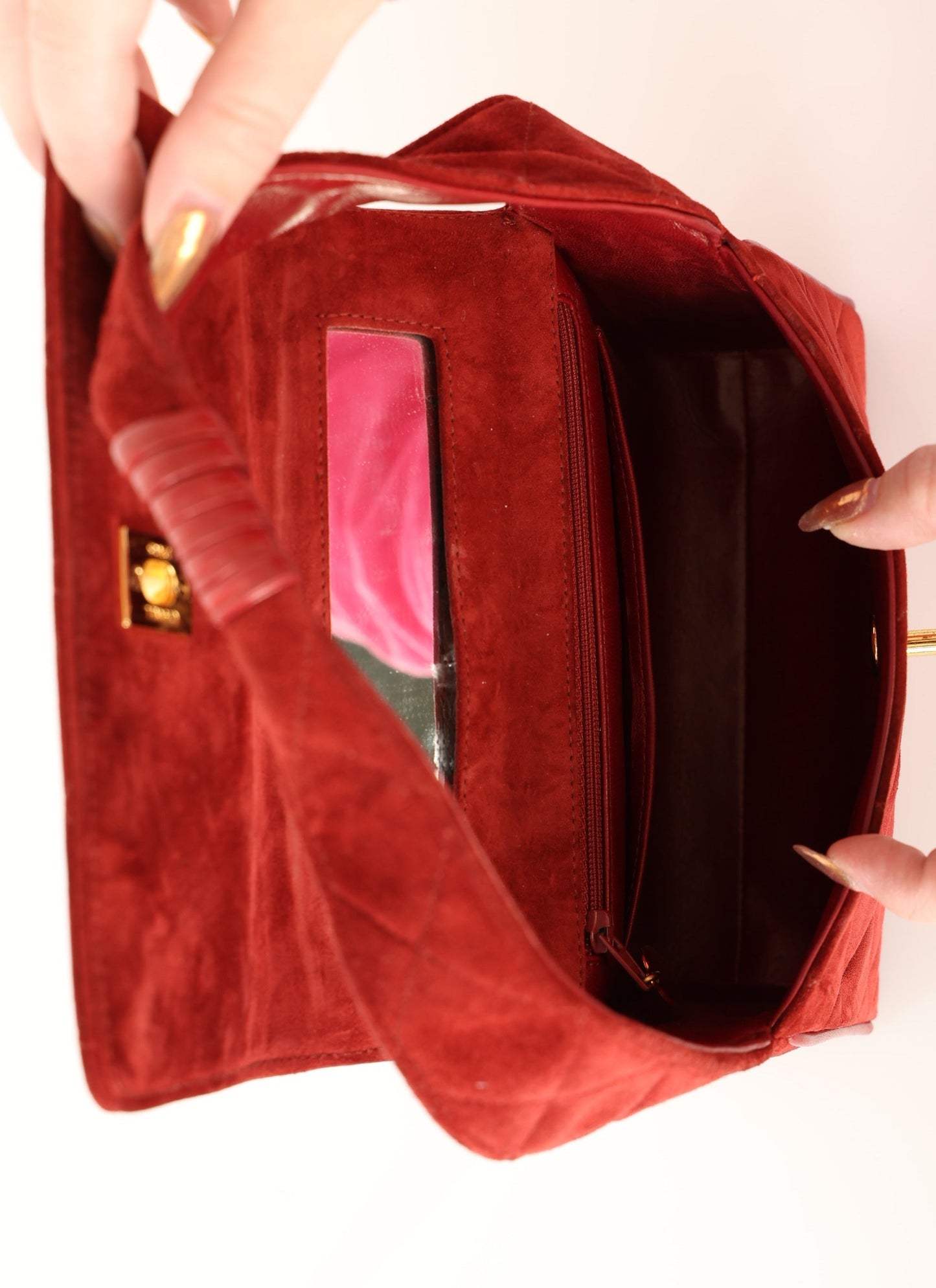 Chanel 1991 Suede Mini Shoulder Bag