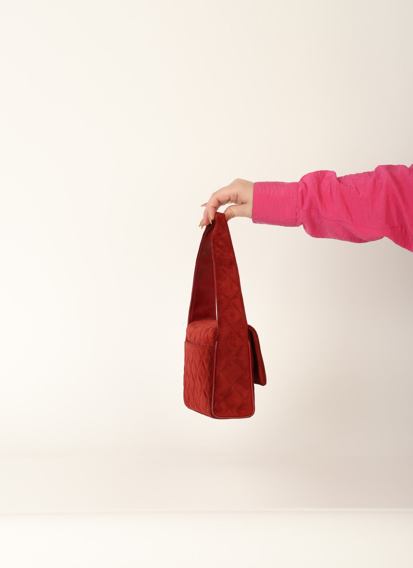 Chanel 1991 Suede Mini Shoulder Bag