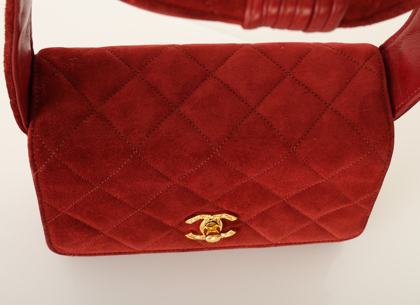 Chanel 1991 Suede Mini Shoulder Bag