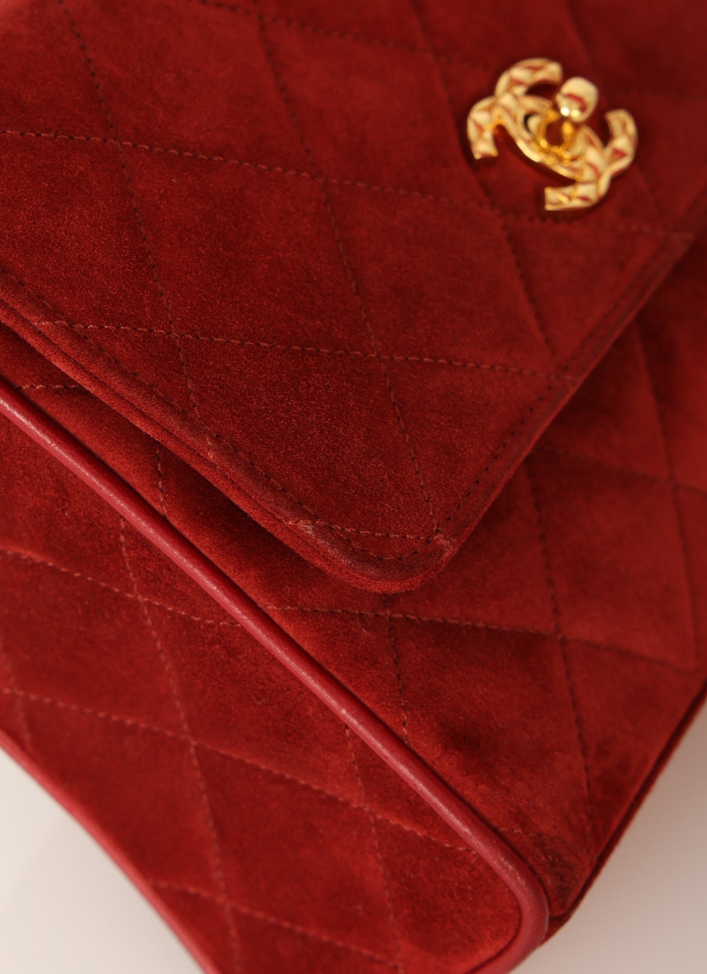 Chanel 1991 Suede Mini Shoulder Bag