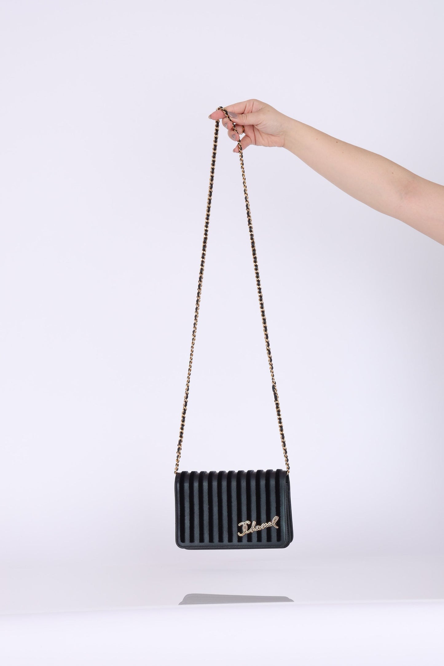Chanel 2018 Iridescent Velvet Wallet on Chain