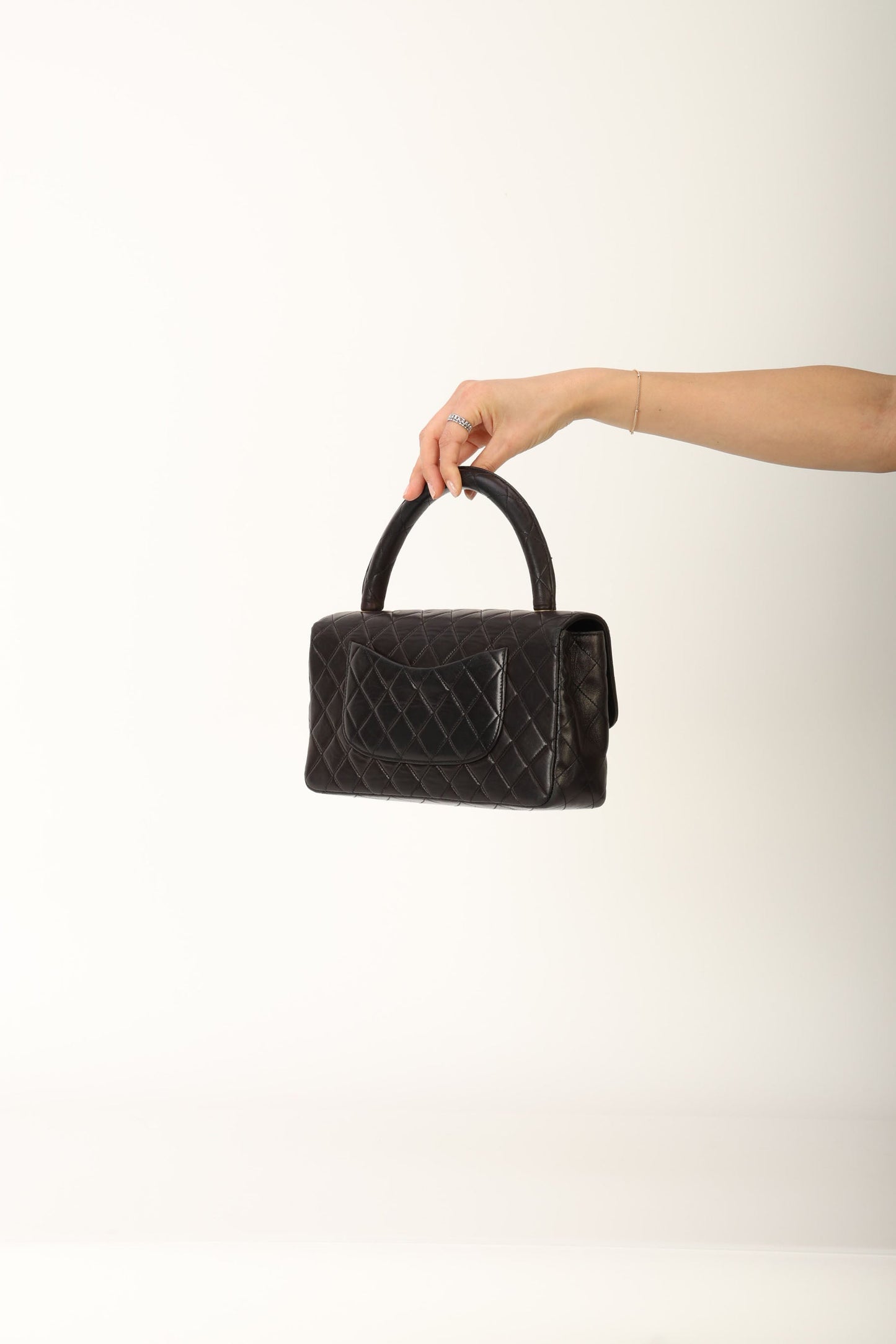 Chanel 1994 Lambskin East West Kelly Top Handle