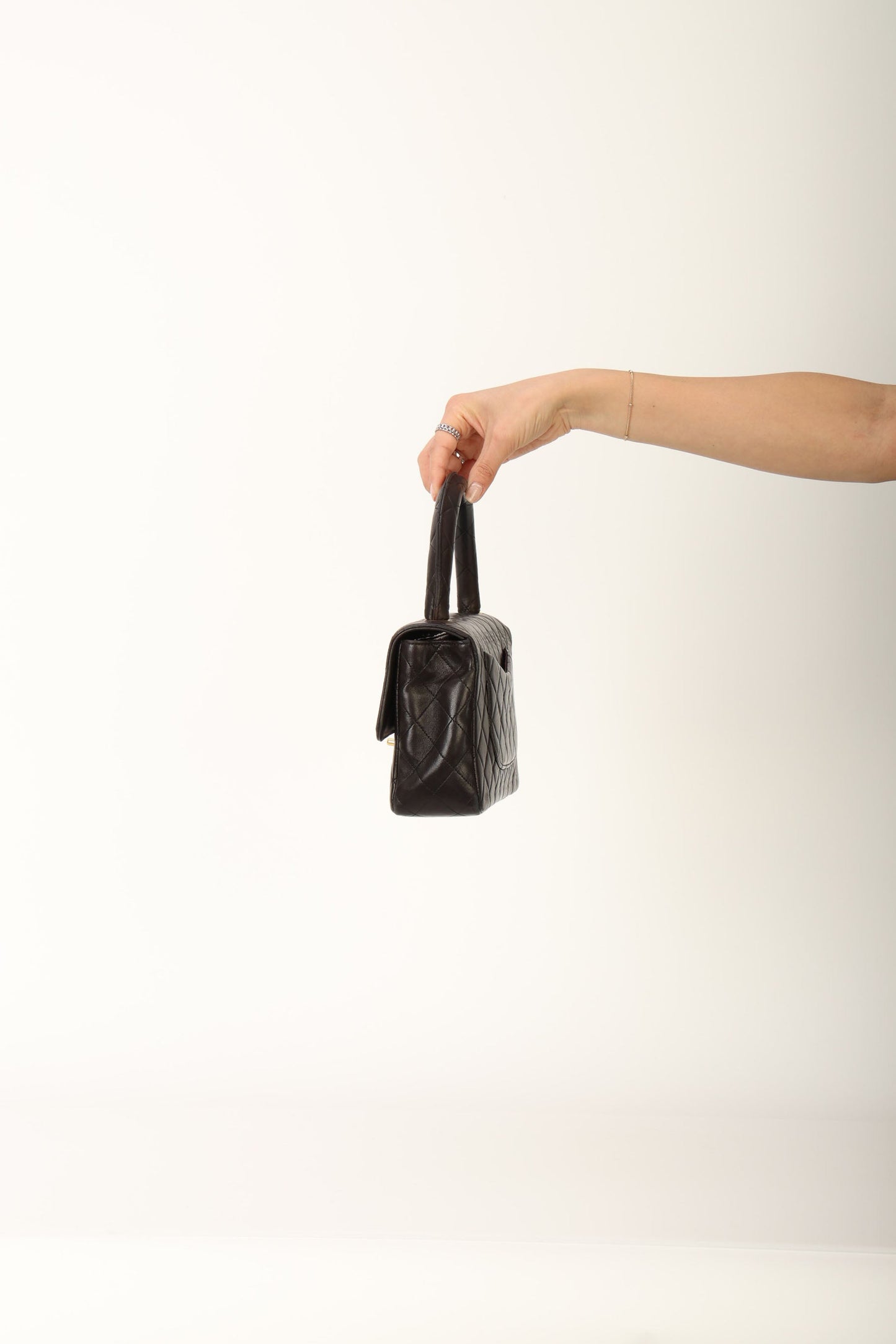 Chanel 1994 Lambskin East West Kelly Top Handle