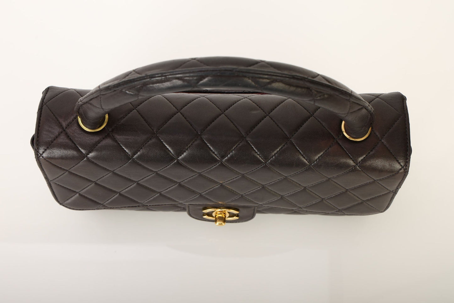 Chanel 1994 Lambskin East West Kelly Top Handle