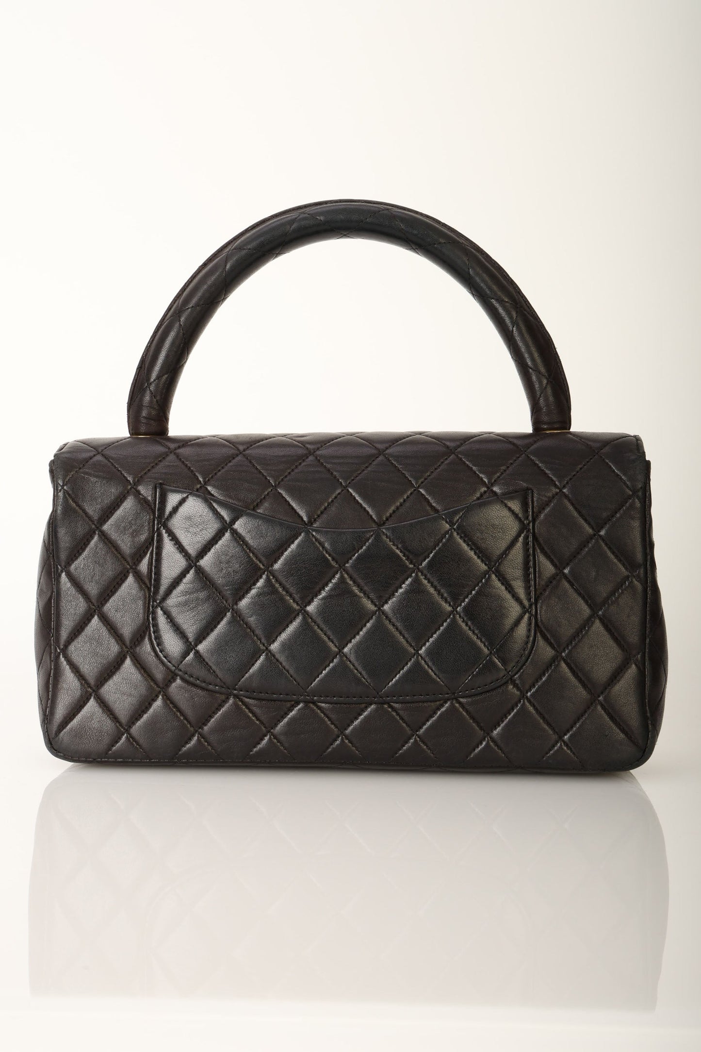 Chanel 1994 Lambskin East West Kelly Top Handle