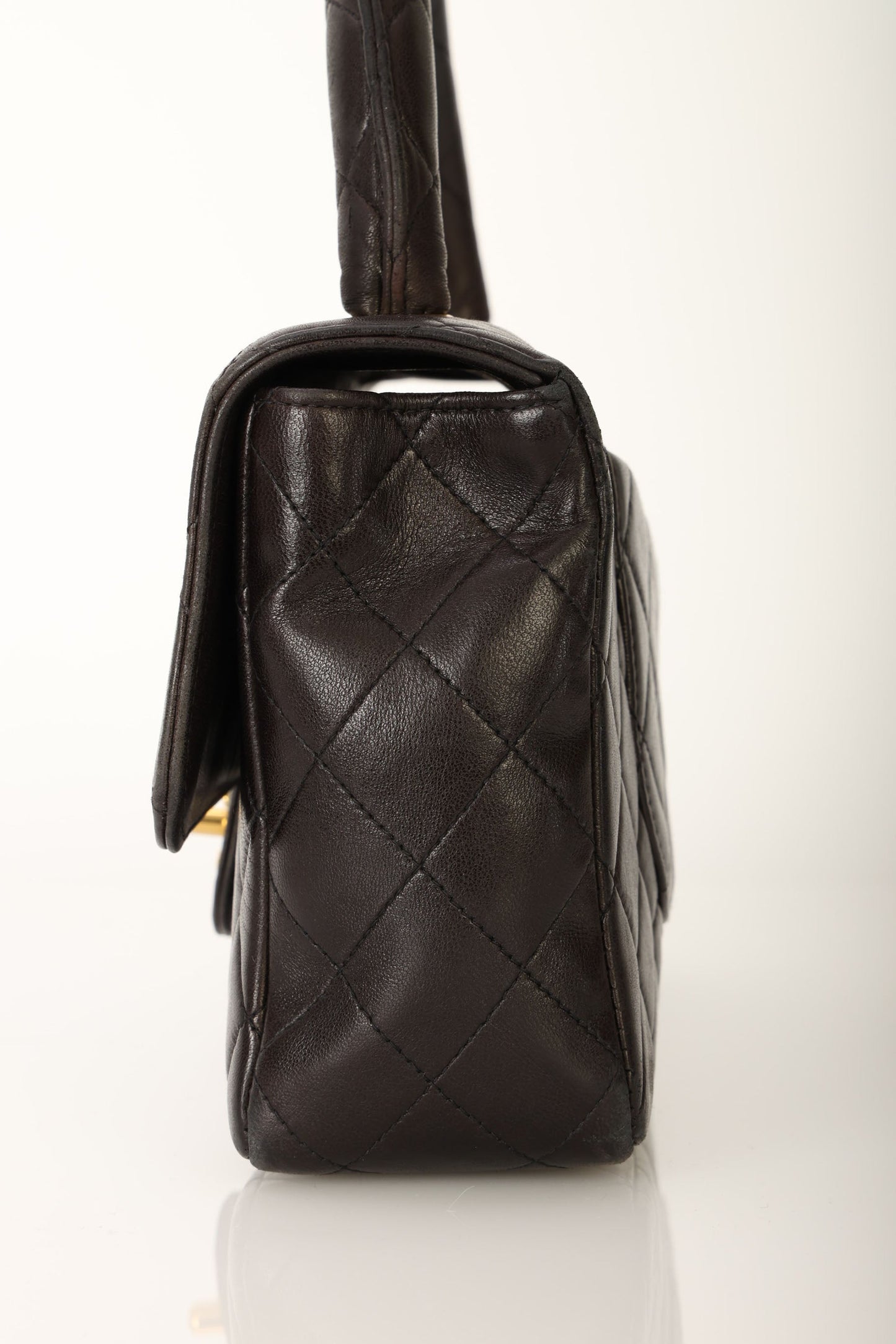 Chanel 1994 Lambskin East West Kelly Top Handle
