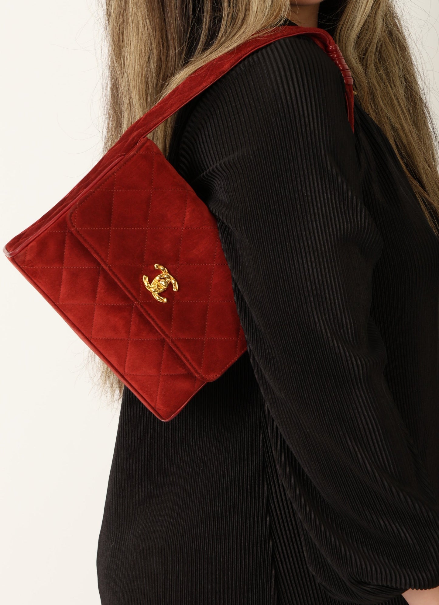 Chanel 1991 Suede Mini Shoulder Bag