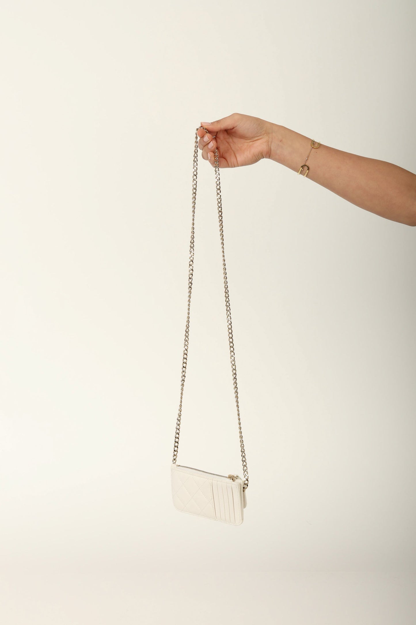 Chanel 2023 Caviar Cardholder w/ Chain