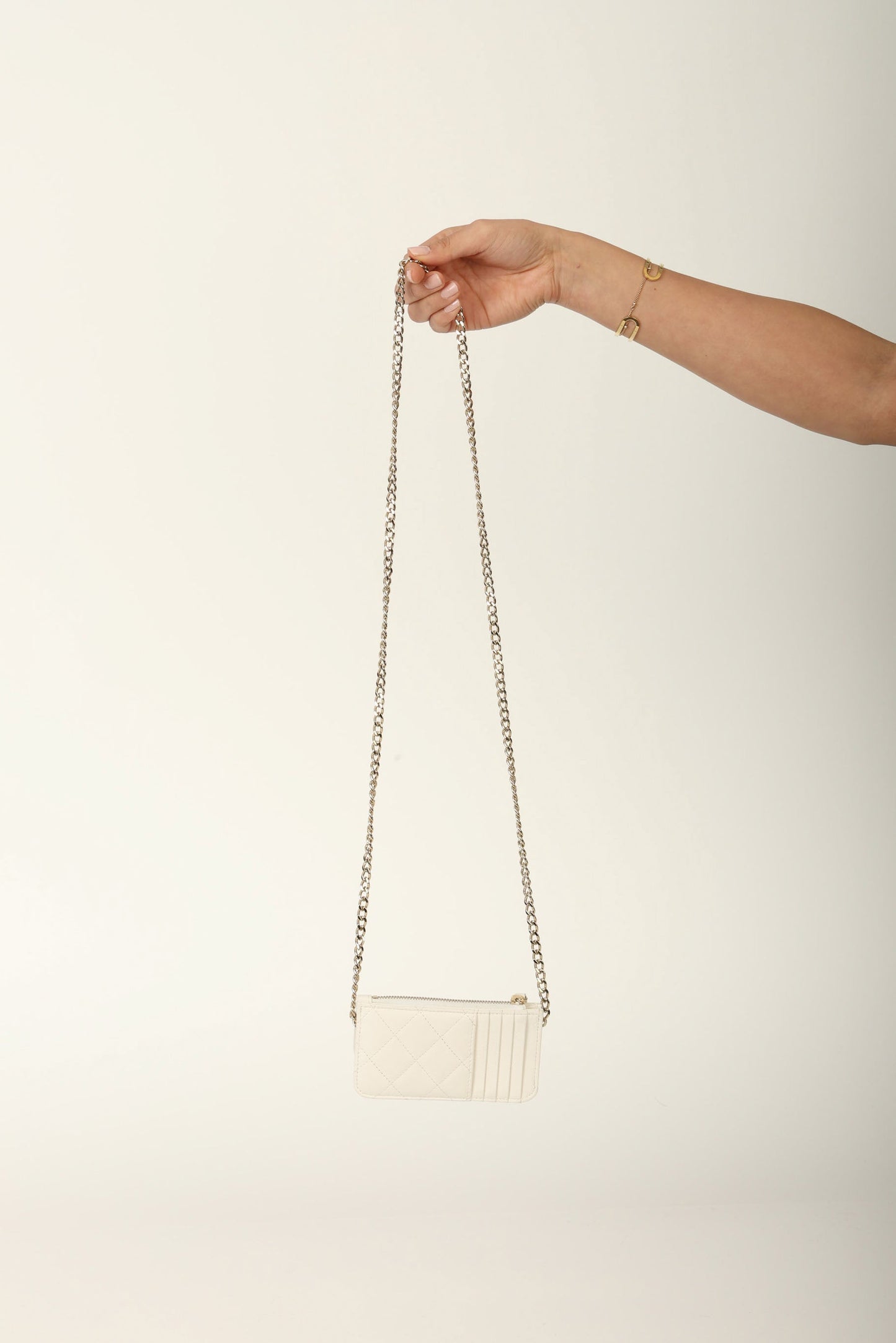 Chanel 2023 Caviar Cardholder w/ Chain