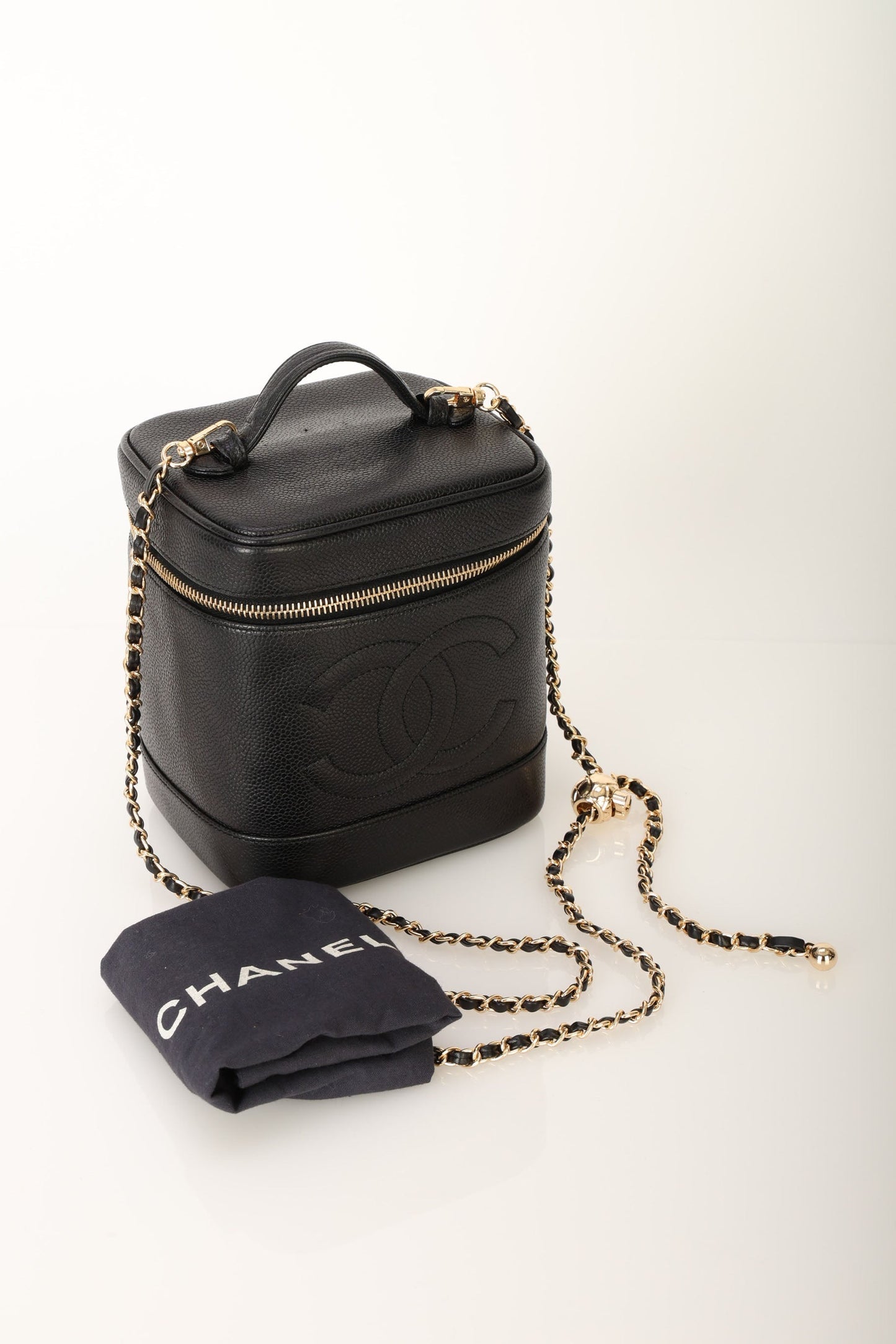 Chanel 1994 Caviar Vanity Bag w/ Chain