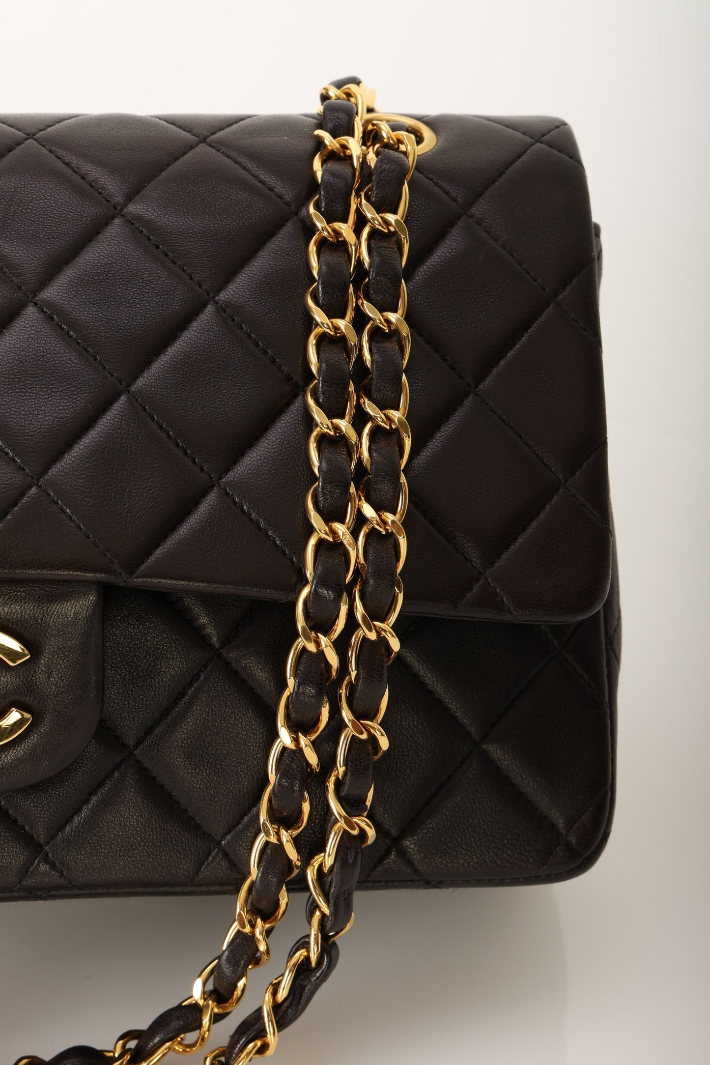 Chanel 1991 Dark Brown Lambskin Medium Double Flap Bag