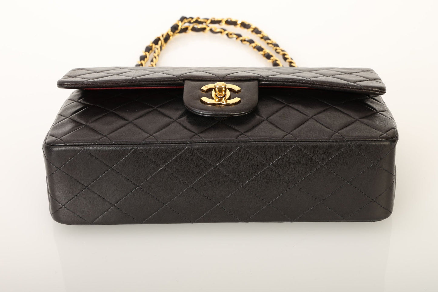 Chanel 1991 Dark Brown Lambskin Medium Double Flap Bag