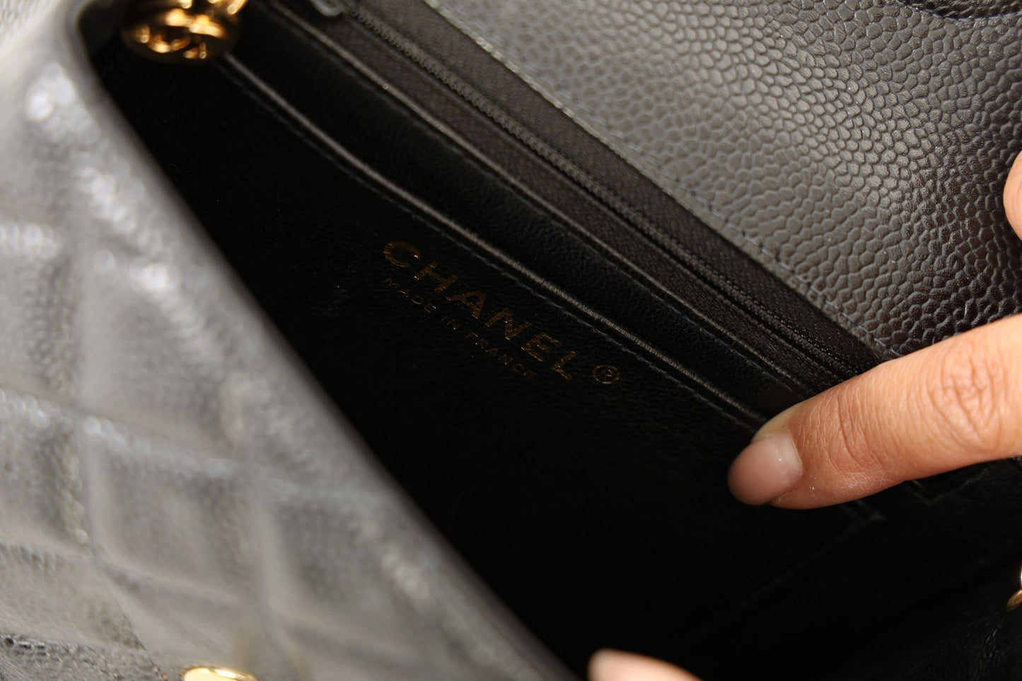 Extremely Rare Chanel Caviar Mini Square Flap