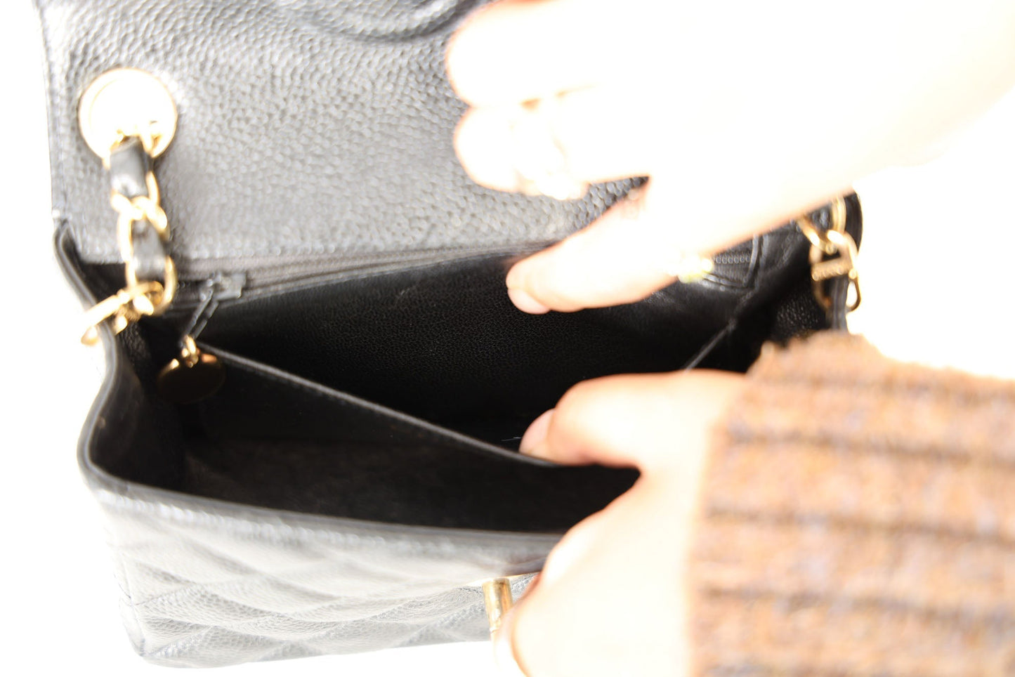 Extremely Rare Chanel Caviar Mini Square Flap