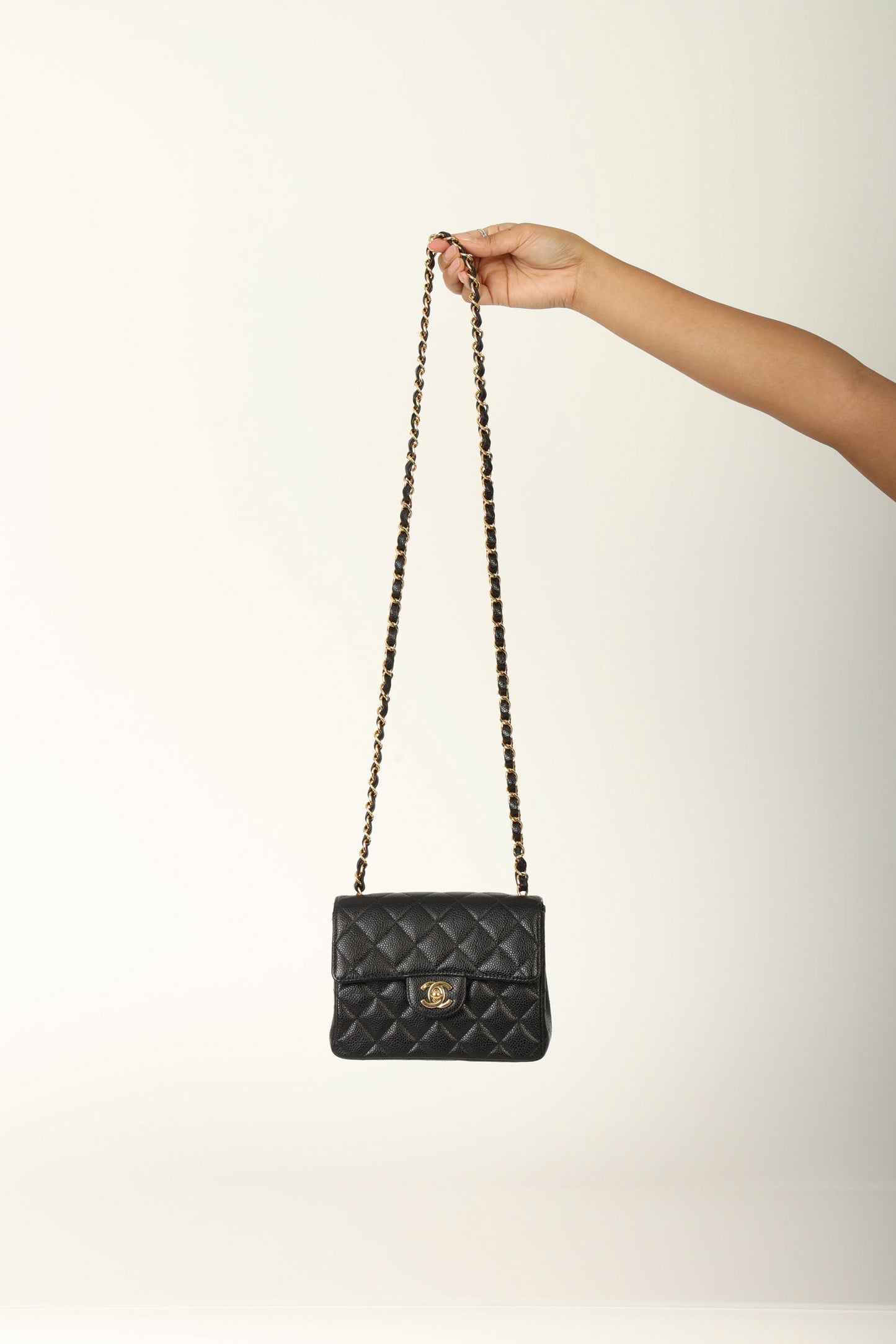 Extremely Rare Chanel Caviar Mini Square Flap