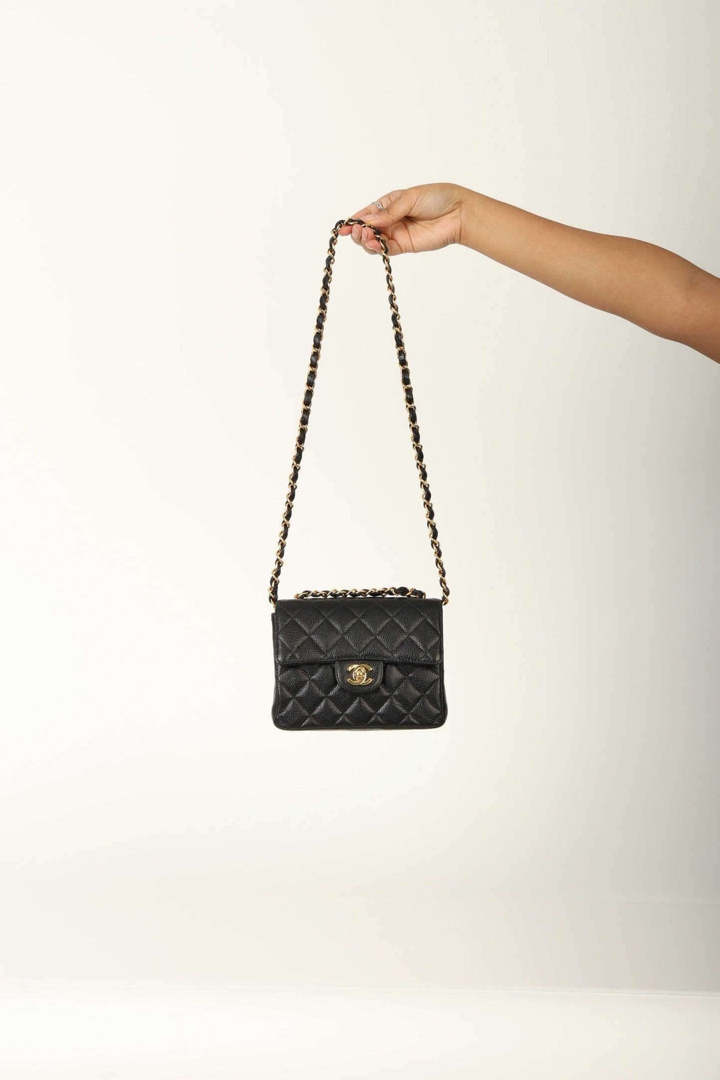 Extremely Rare Chanel Caviar Mini Square Flap