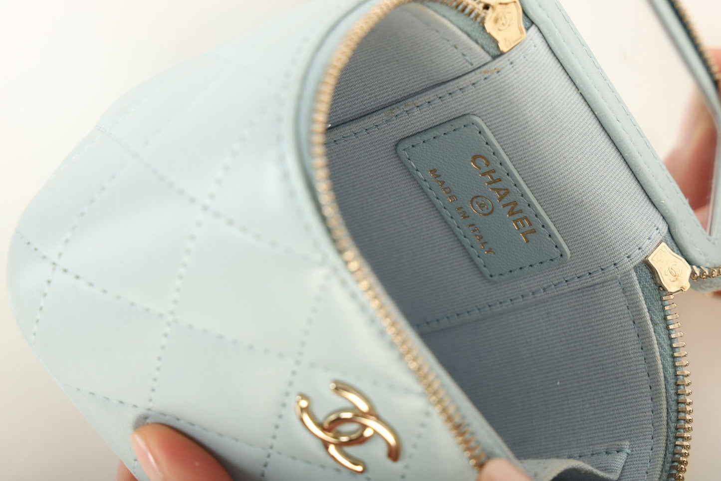 Chanel 2022 Lambskin Pearl Vanity Bag