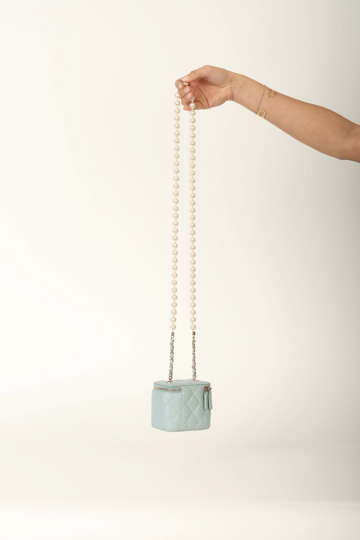 Chanel 2022 Lambskin Pearl Vanity Bag