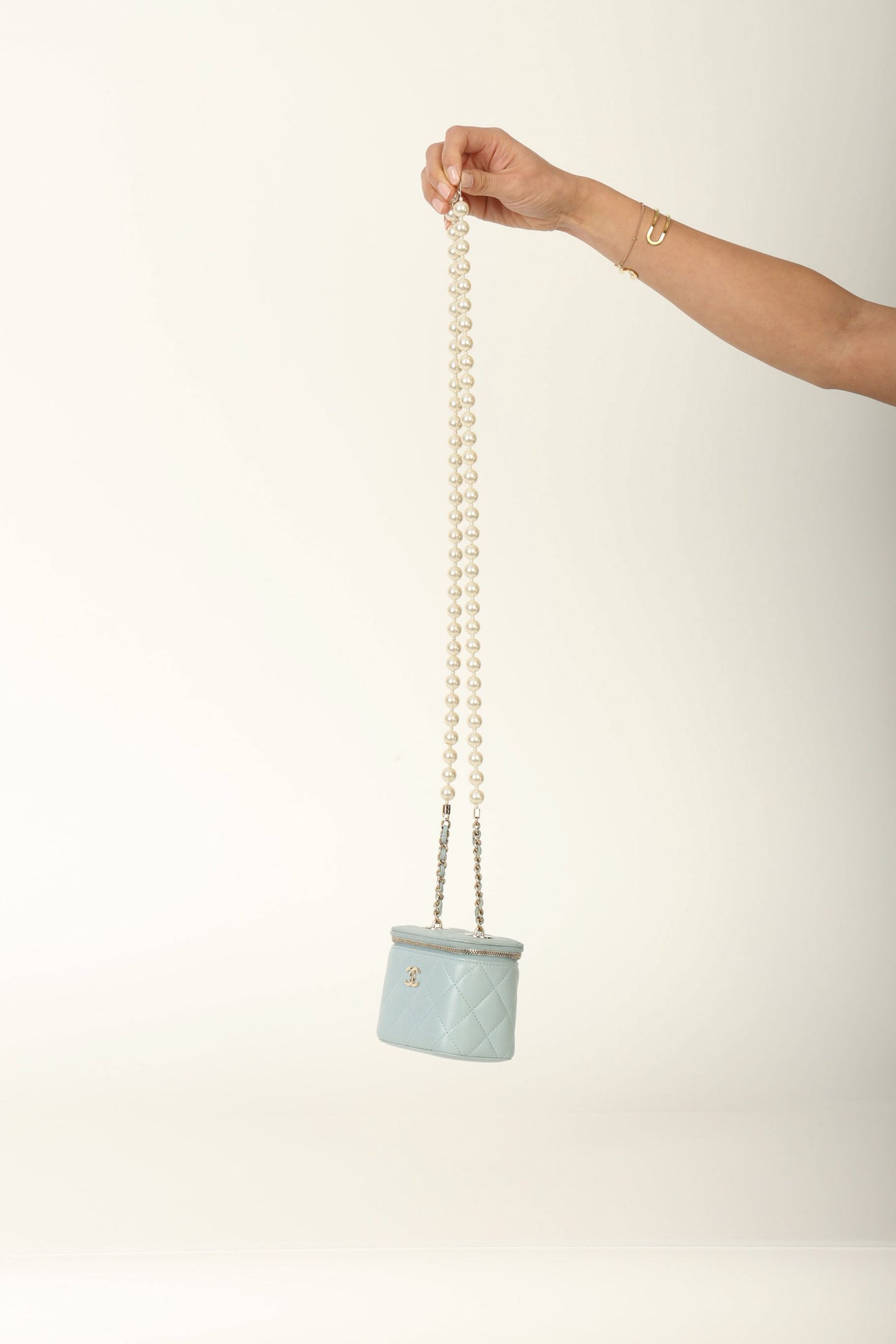 Chanel 2022 Lambskin Pearl Vanity Bag