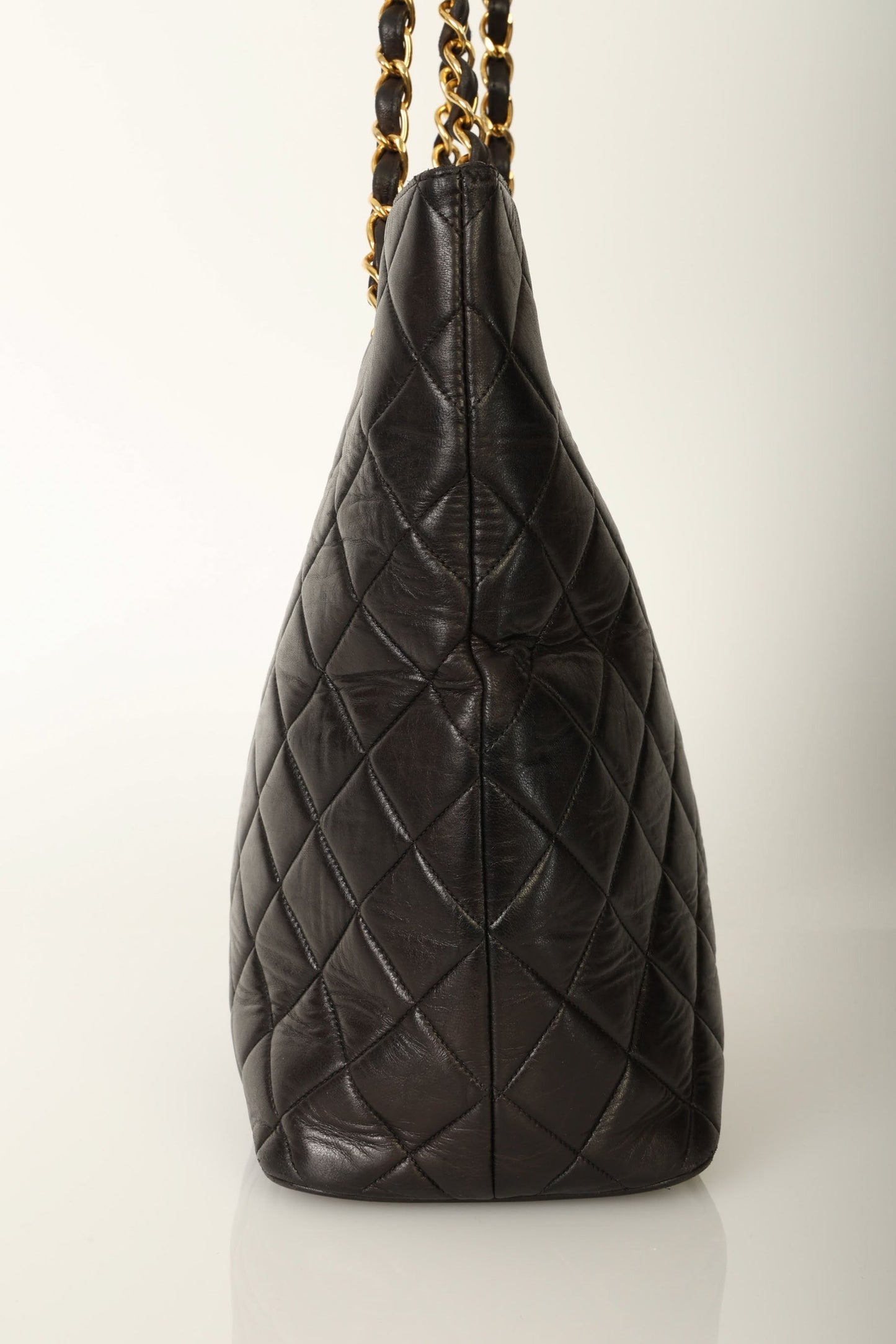 Chanel 1991 Lambskin Turnlock Tote