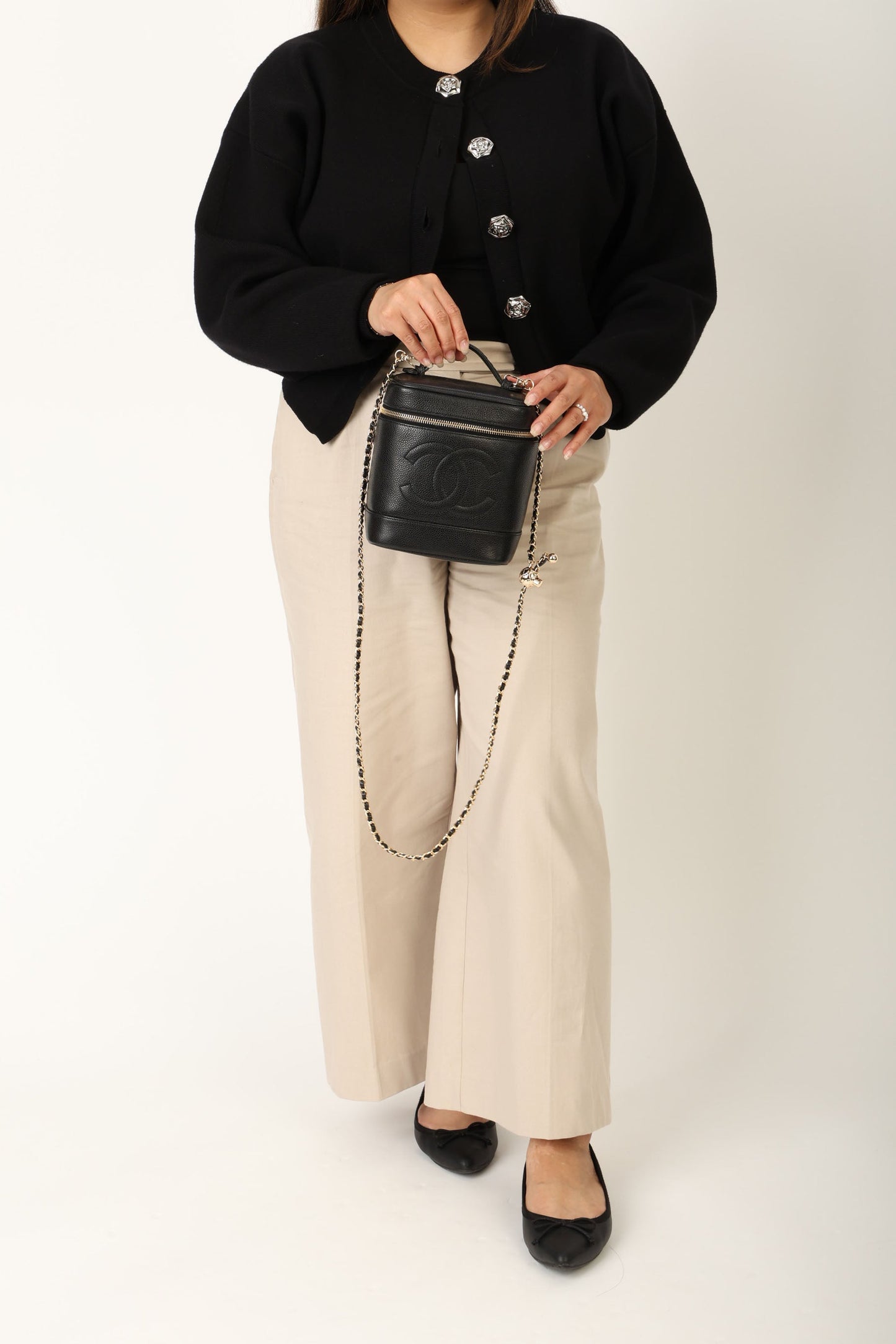 Chanel 1994 Caviar Vanity Bag w/ Chain