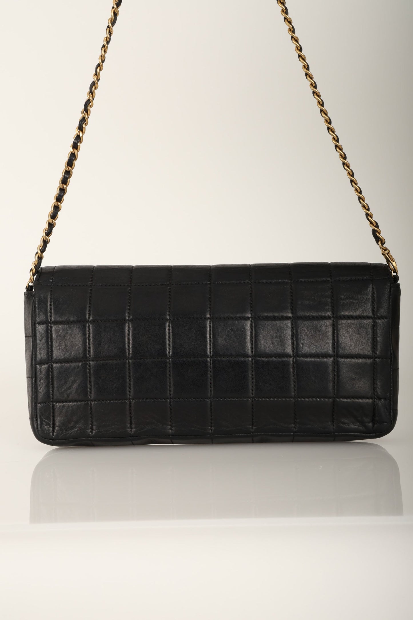 Chanel 2000 Lambskin East West Chocolate Bar