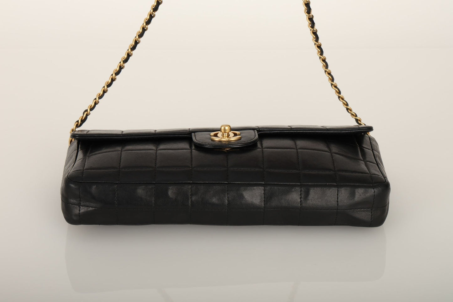Chanel 2000 Lambskin East West Chocolate Bar
