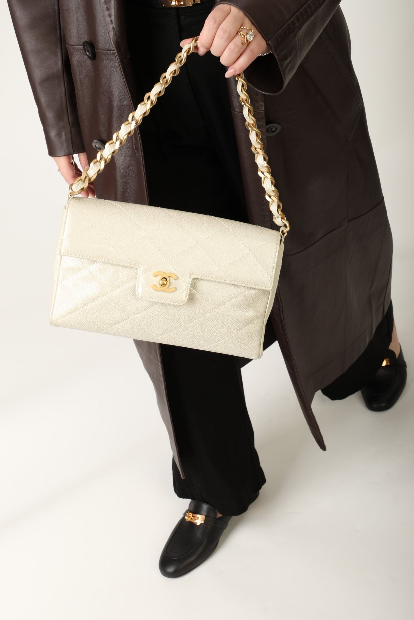 Chanel 2000 Caviar Iridescent Shoulder Bag