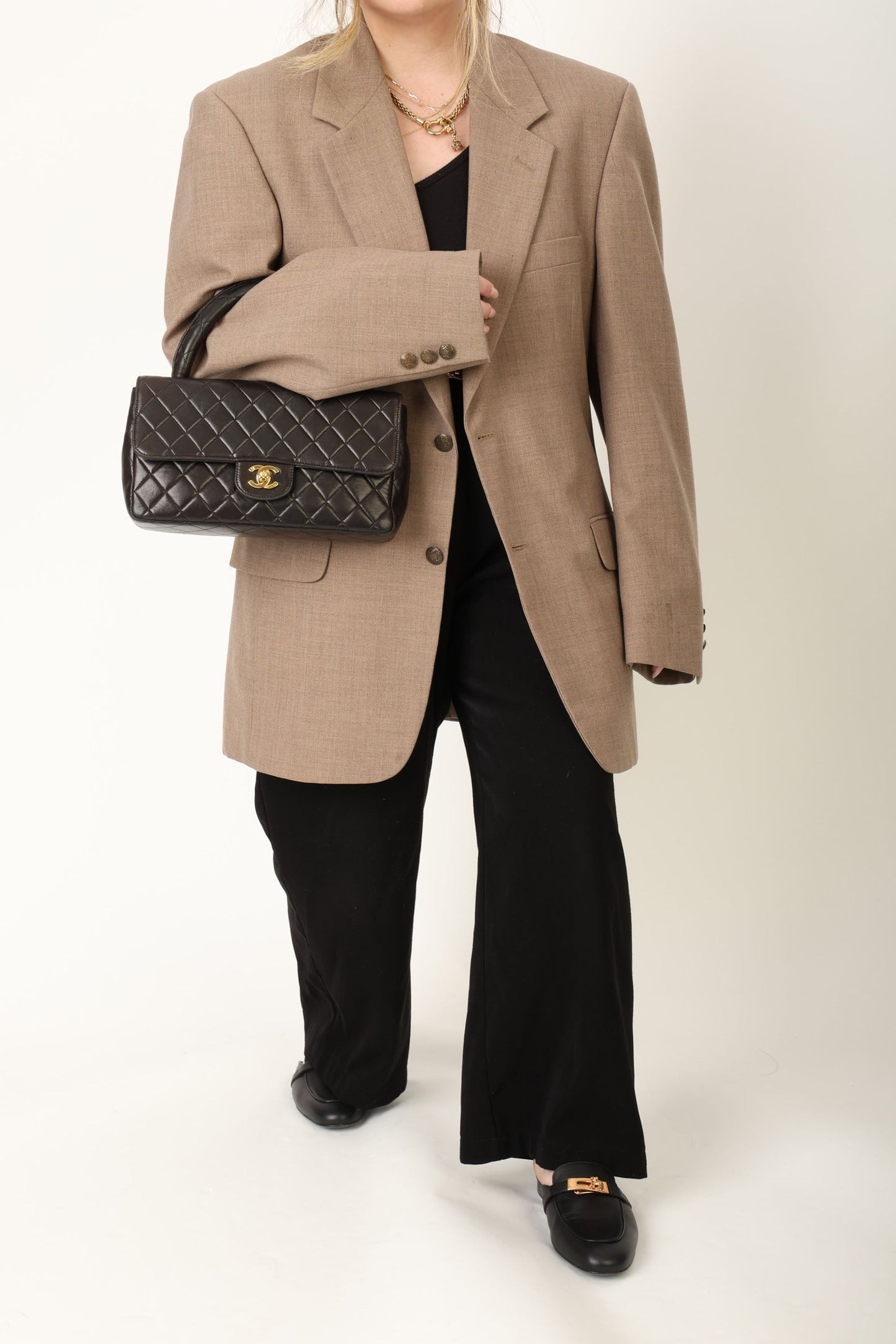 Chanel 1994 Lambskin East West Kelly Top Handle