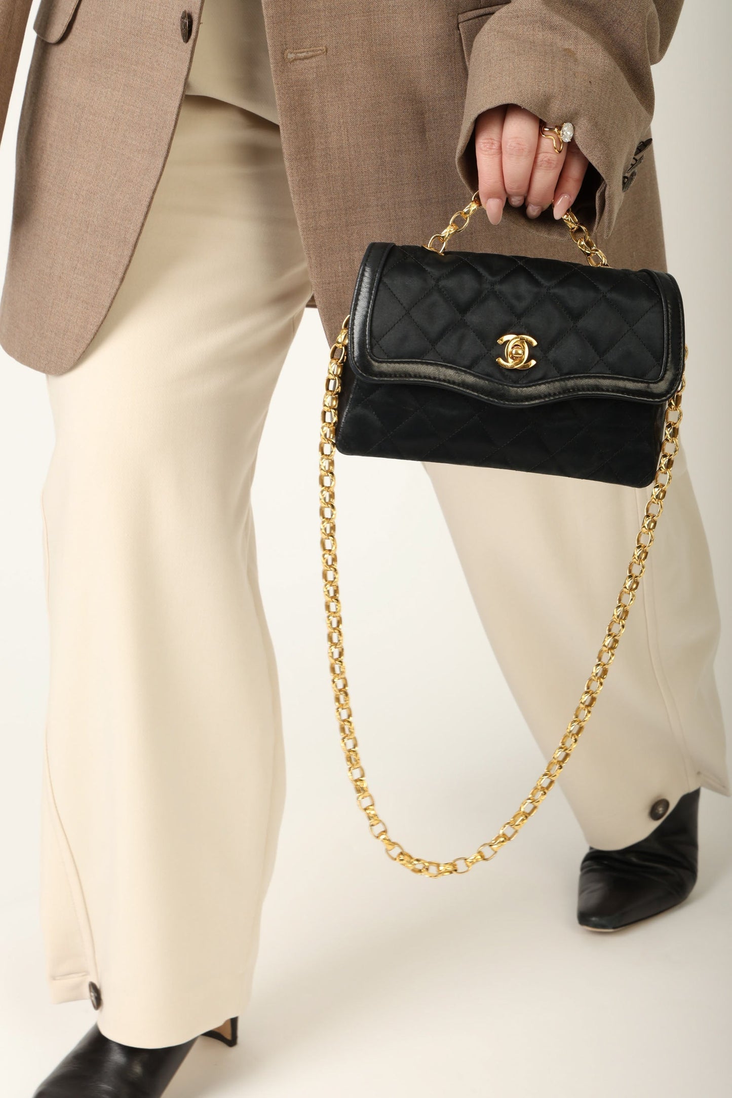 Chanel Satin & Lambskin Bijoux Mini Bag