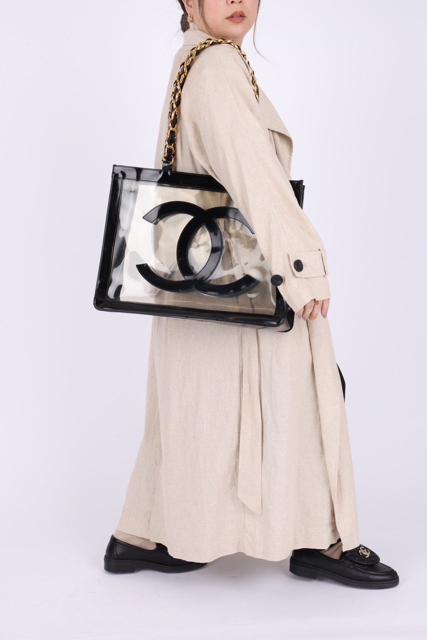 Chanel 1994 Transparent Chunky Chain Tote