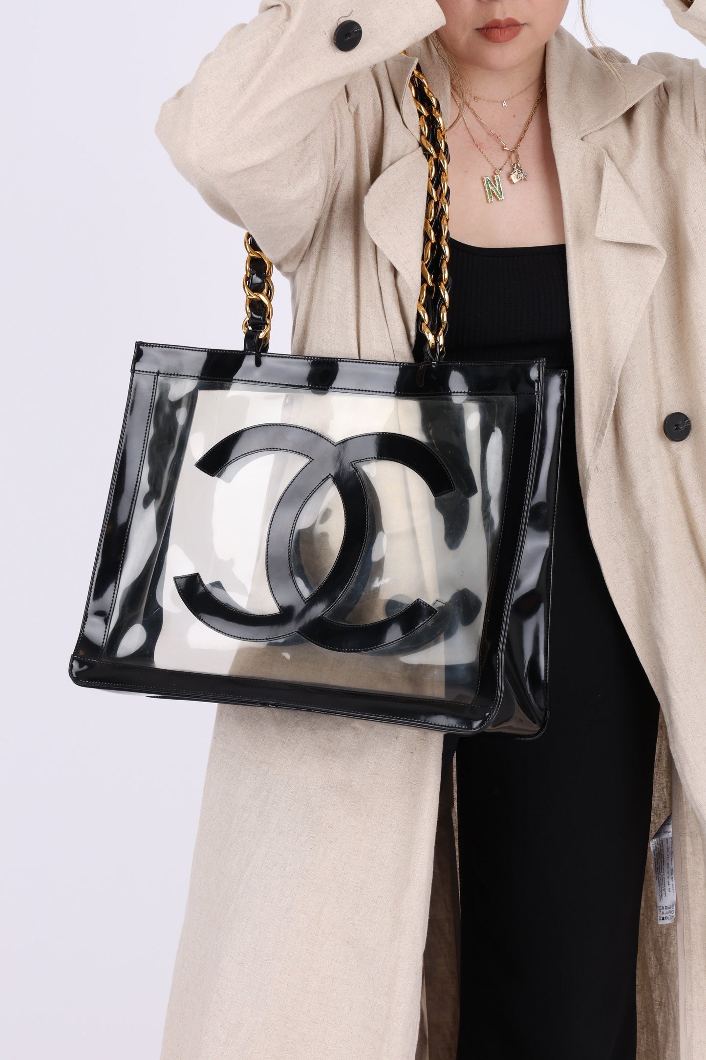 Chanel 1994 Transparent Chunky Chain Tote