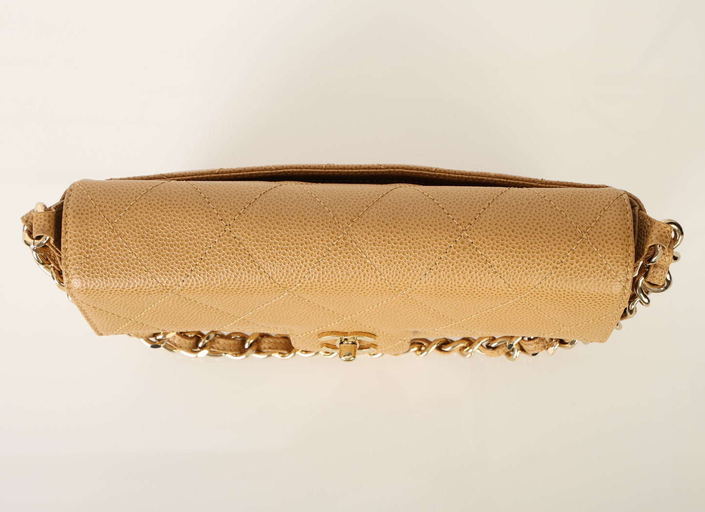 Chanel 2000 Caviar Beige Single Flap