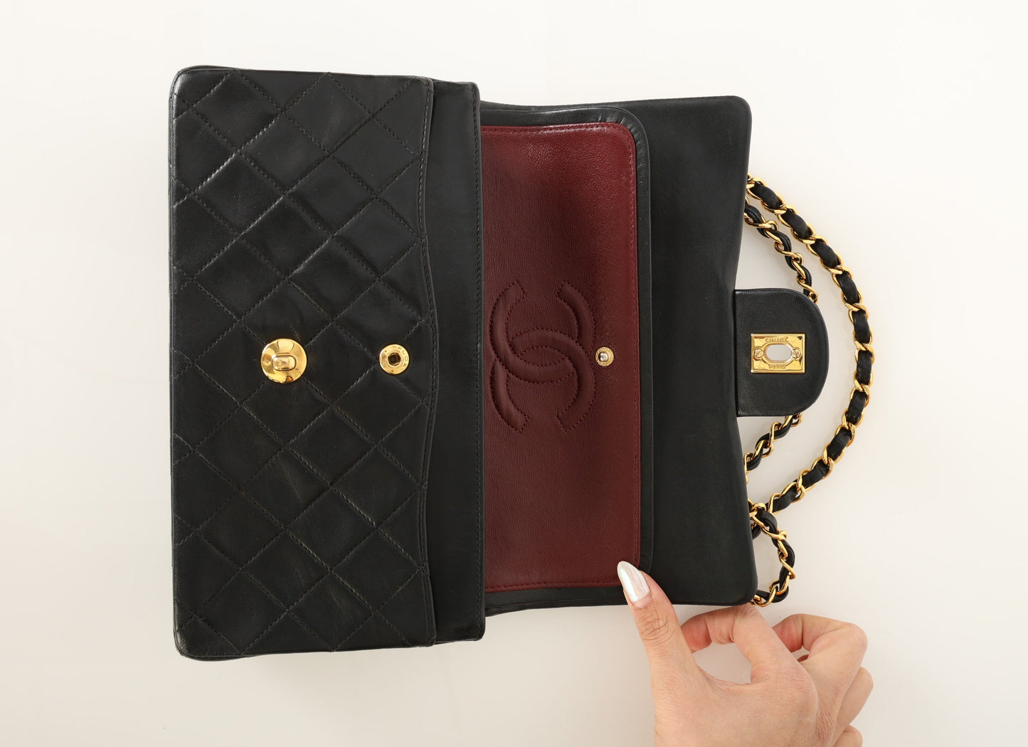 Chanel 1991 Lambskin Small Double Flap