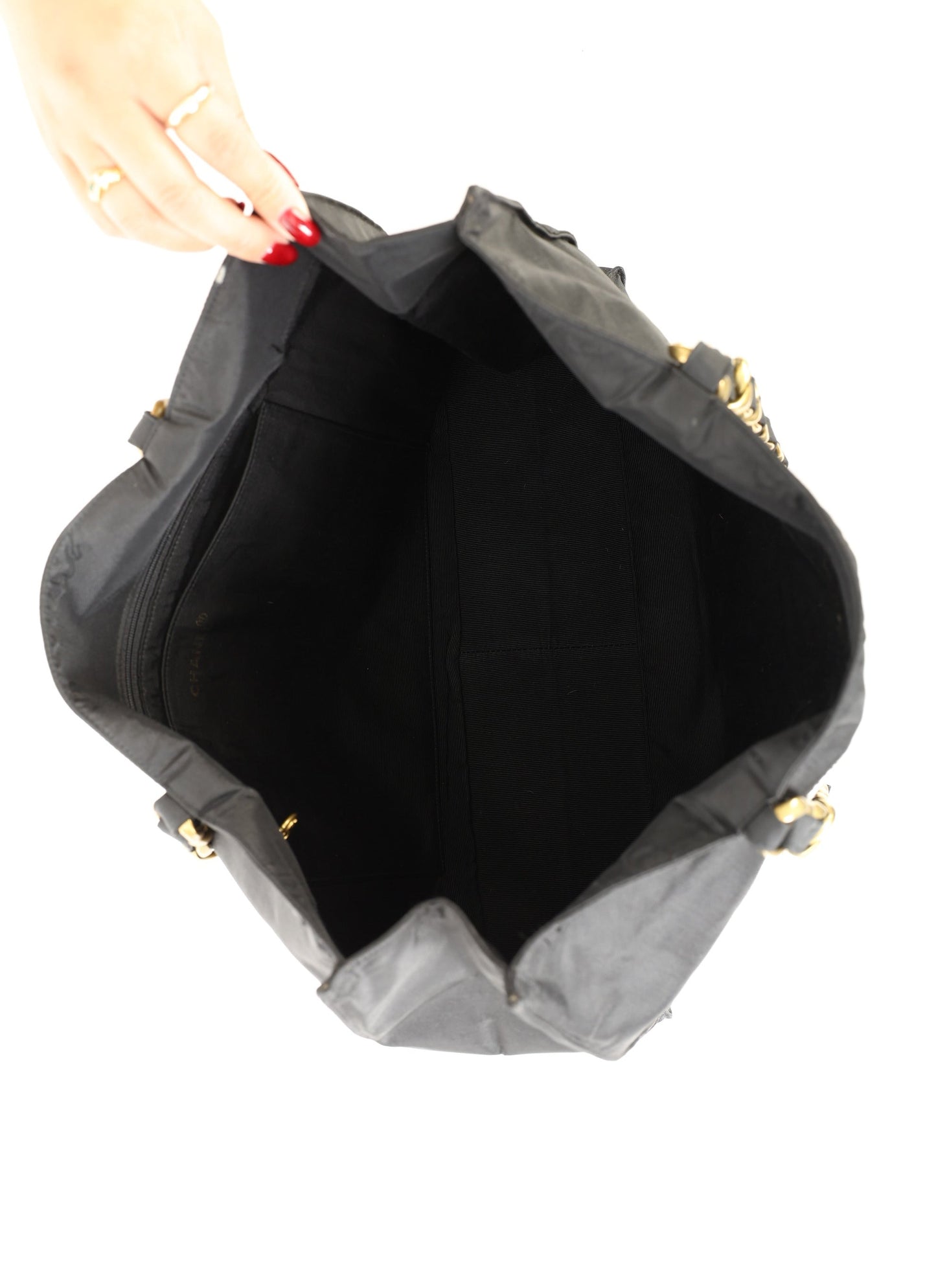 Chanel 1991 Nylon Chunky Chain Tote