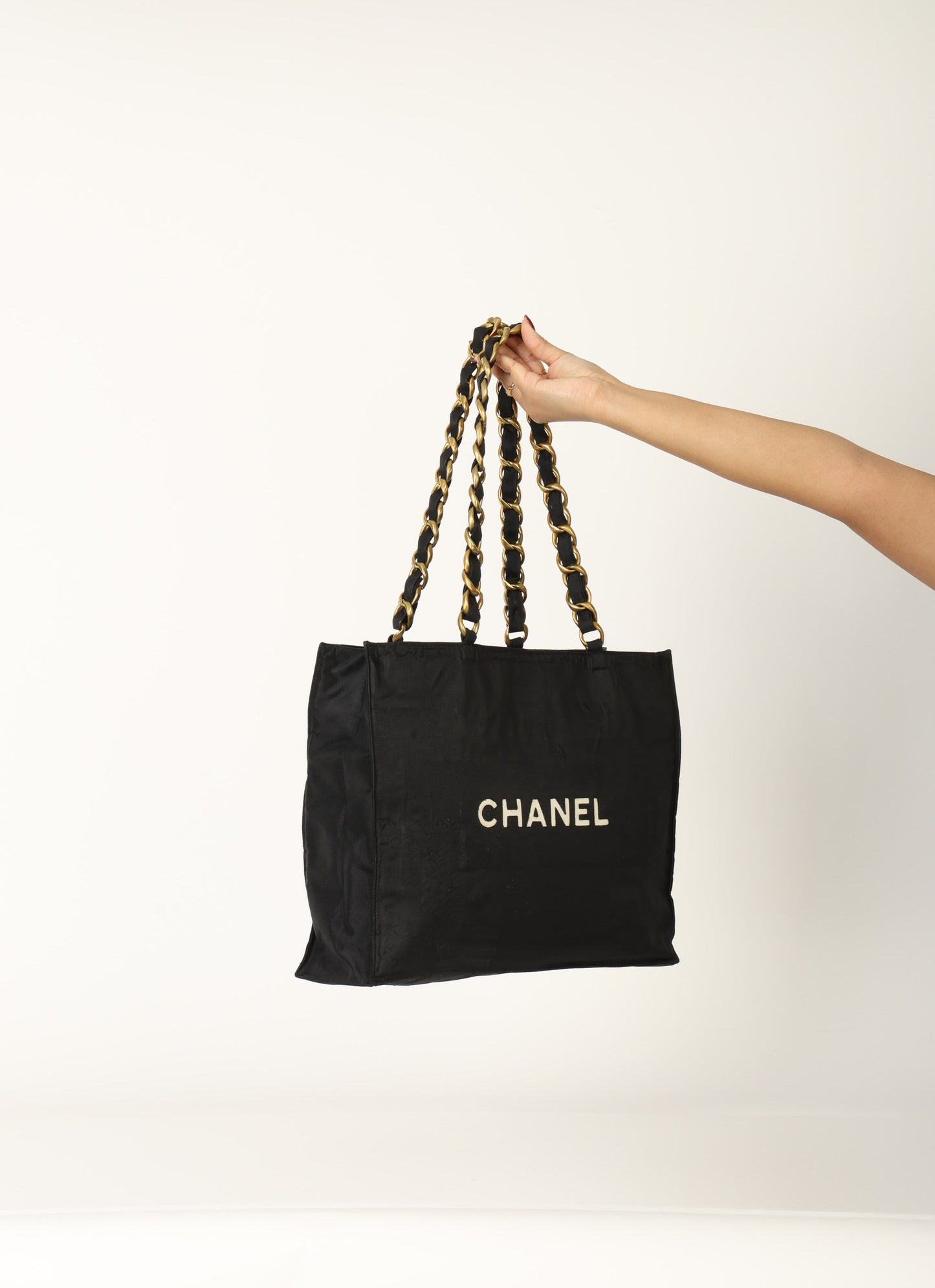 Chanel 1991 Nylon Chunky Chain Tote