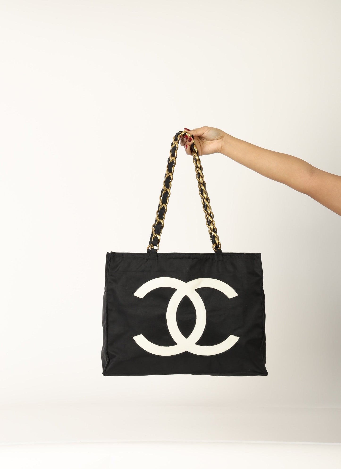 Chanel 1991 Nylon Chunky Chain Tote